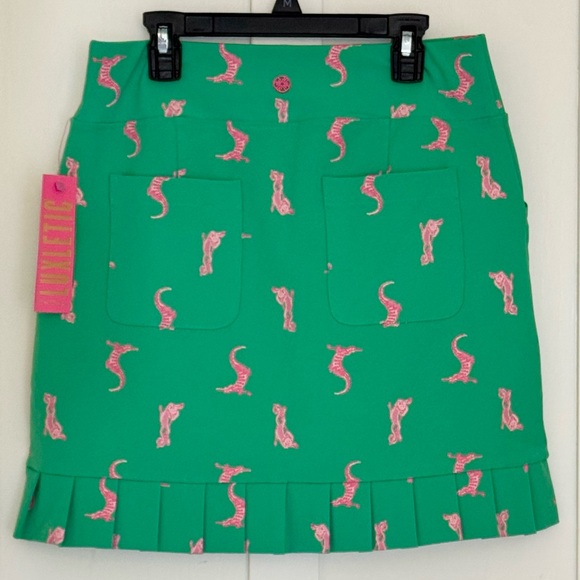 NWT Lilly Pulitzer Monica UPF 50+ Skort Spearmint Par Tee Animals SIZE 2 GOLF - Picture 5 of 10